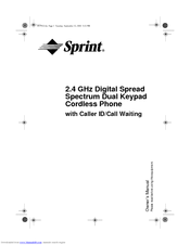 Sprint 2.4 Spread Spectrum Keypad Cal Owner's Manual