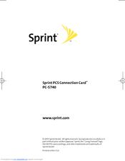 Sprint PC-5740 Product Manual