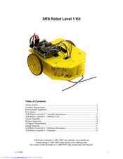 SRS Labs SRS Robot Level 1 Kit Manual