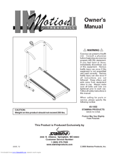 Stamina Inmotions Owner's Manual