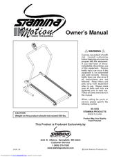 Stamina In Motion T3000 Owner's Manual
