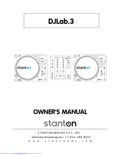 Stanton DJ Mixer DJLab.3 Owner's Manual