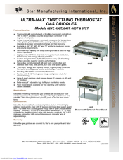 Star Manufacturing ULTRA-MAX 824T Specification Sheet