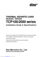 Star TCP2000 Series Installation Manual