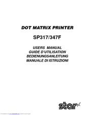 Star Micronics SP347F User Manual
