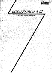 Star Micronics LaserPrinter 4III Operation Manual