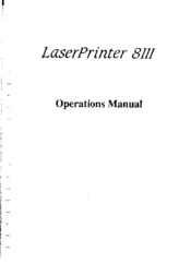Star Micronics LaserPrinter 8III Operation Manual