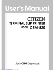 Citizen CBM-820P User Manual
