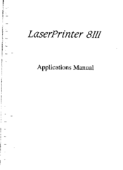 Star Micronics LaserPrinter 8III Applications Manual