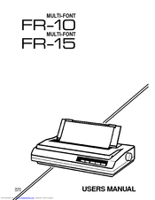 Star Micronics FR-15 User Manual