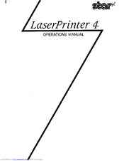 Star Micronics LaserPrinter 4 Operation Manual