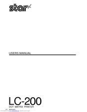 Star Micronics LC-200 User Manual