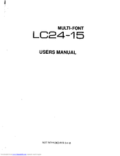 Star Micronics LC24-15 User Manual