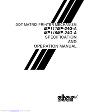 Star Micronics MP115MP-24G-A Operation Manual