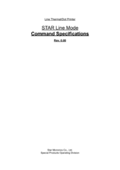 Star Line Thermal/Dot Printer Specifications