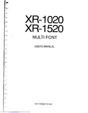 Star Multi-Font XR-1520 User Manual