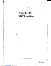 Star Micronics NB-15 User Manual