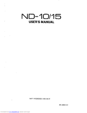 Star Micronics ND-15 User Manual