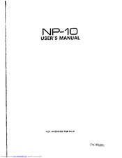 Star Micronics NP-1O User Manual