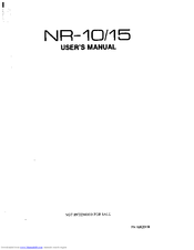 Star Micronics NR-10 User Manual