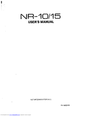 Star Micronics NR-15 User Manual