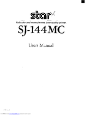Star Micronics SJ-144MC User Manual
