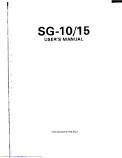 Star Micronics SG-15 User Manual