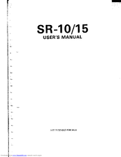 Star Micronics SR-15 User Manual