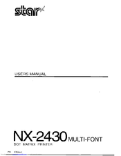 Star Star NX-2430 User Manual