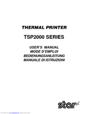 Star Micronics TSP2000 Series User Manual