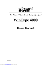 Star WinType 4000 User Manual