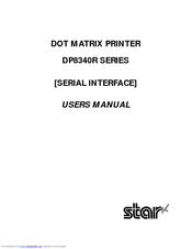 Star Micronics DP8340R Series User Manual