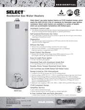 State Water Heaters 200 Series Brochure & Specs
