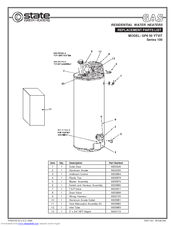 State Water Heaters GP6 50 YTVIT Replacement Parts List