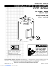 State Water Heaters 184735-000 Instruction Manual