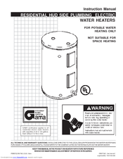 State Water Heaters 184748-001 Instruction Manual