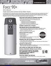 State Water Heaters SHE50 100NE Specification Sheet