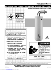 State Water Heaters Green Choice Instruction Manual