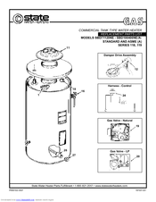 State Water Heaters SBD71120NE Replacement Parts List Manual