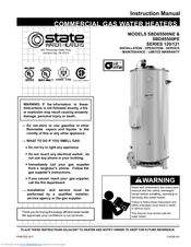 State Water Heaters D85500PE Instruction Manual