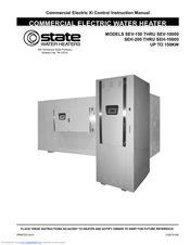 State Water Heaters SEV-150 THRU SEV-10000 Instruction Manual