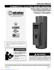 State Water Heaters SSED 120 Instruction Manual
