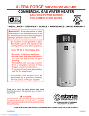 State Water Heaters ULTRA FORCE SUF-130-300 Operator's Manual