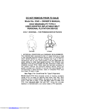 Stearns Recreational 340 Owner's Manual