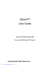 Ideazon Zboard ZBD101 User Manual
