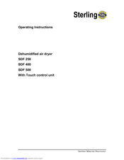 Sterling SDF 500 Operating Instructions Manual