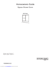 Sterling Bypass Shower Doors 600C Series Homeowner's Manual