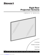 Stewart Filmscreen Corp LCD Rear-Projection TV Owner's Manual