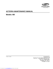 Sterling Trucks Acterra MX Maintenance Manual