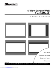 Stewart Filmscreen Corp 4-Way ScreenWall ElectriMask Owner's Manual